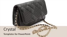  Presentation with leather bag - Presentation having cash handling - modern leather men bag isolated background and a coral colored foreground