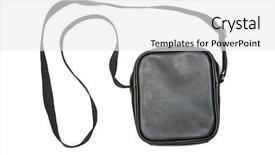  Presentation with leather bag - Slides having cash handling - modern leather men bag isolated background and a white colored foreground