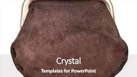  Presentation with cash handling - Audience pleasing slide set consisting of cash handling - purse isolated on a white backdrop and a tawny brown colored foreground