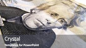  Presentation with cash - Presentation theme having cash money american dollars representing background and a dark gray colored foreground