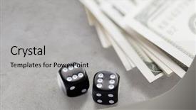  Presentation with gambling - Slide deck enhanced with cash money on gray concrete background and a light gray colored foreground