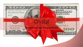  Presentation with wolf pack - Beautiful presentation design featuring money prize - pack of dollars tied backdrop and a crimson colored foreground