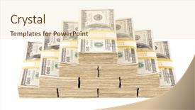  Presentation with tan book stack stacks of books - Amazing theme having benjamin franklin - stacks of ten thousand dollar backdrop and a cream colored foreground