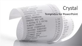  Presentation with cash - Audience pleasing presentation theme consisting of cash register - grocery shopping list backdrop and a white colored foreground