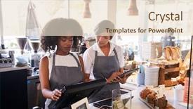  Presentation with employee training - Amazing PPT layouts having cash register - new employee receives training backdrop and a lemonade colored foreground