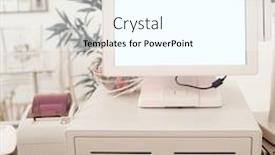  Presentation with cash - Slides with cash register in the cafe background and a white colored foreground