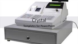  Presentation with cash - Amazing theme having cash register isolated with led backdrop and a light gray colored foreground