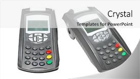  Presentation with cash forecasting - Presentation theme featuring cash registers under the white background and a white colored foreground