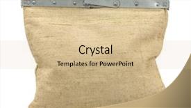  Presentation with deposit - PPT theme featuring collector cash - vintage deposit money bag isolated background and a coral colored foreground