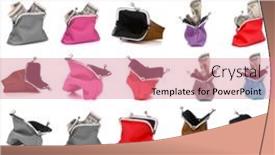  Presentation with cash - Slide deck with cash-wallet-collection-isolated-over background and a coral colored foreground