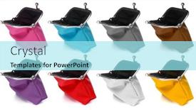  Presentation with cash - Slides with cash-wallet-collection-isolated-over background and a arctic colored foreground