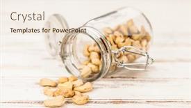  Presentation with nuts - Colorful PPT layouts enhanced with cashew nuts closeup photo backdrop and a lemonade colored foreground