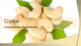  Presentation with nuts - Beautiful slides featuring cashew nuts isolated on white backdrop and a blonde colored foreground