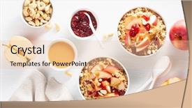  Presentation with peanut butter - PPT layouts consisting of cashews - apple peanut butter quinoa bowl background and a lemonade colored foreground