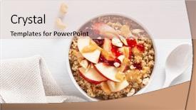  Presentation with apple pear quince - Slides having cashews - apple peanut butter quinoa bowl background and a lemonade colored foreground