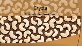  Presentation with wood texture - PPT theme enhanced with cashews - background texture of cashew nuts background and a gold colored foreground