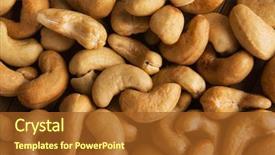  Presentation with nuts - Beautiful slides featuring cashews - cashew nuts closeup photo backdrop and a tawny brown colored foreground