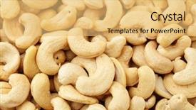  Presentation with nuts - Slides featuring cashews - cashew nuts closeup background and a yellow colored foreground