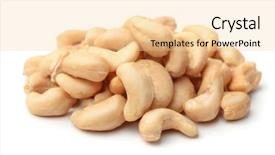  Presentation with 3d isolated t rex head - Colorful PPT theme enhanced with cashews - heap of cashew nuts backdrop and a lemonade colored foreground