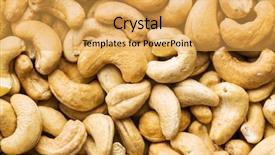  Presentation with nuts - Presentation design consisting of cashews - roasted cashew nuts texture background and a yellow colored foreground
