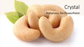  Presentation with chemistry leaves green leaf - Beautiful slide deck featuring cashews - roasted cashew with leaves backdrop and a lemonade colored foreground