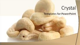  Presentation with nuts - Audience pleasing presentation design consisting of cashews - tasty cashew nuts isolated backdrop and a lemonade colored foreground