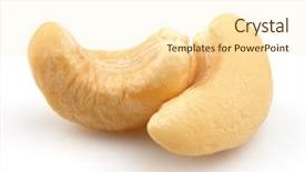  Presentation with cashews cashew fruit - Presentation design with cashews - two cashew in closeup background and a cream colored foreground