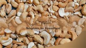  Presentation with pile - Presentation design featuring cashews-in-a-pile-close background and a coral colored foreground