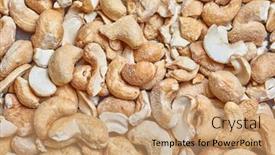  Presentation with snack - Beautiful PPT layouts featuring cashews-in-a-pile-salted backdrop and a coral colored foreground