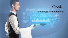  Presentation with christian holy communion concept bible - PPT layouts featuring cashflow - waiter serving fluctuation concept background and a light blue colored foreground