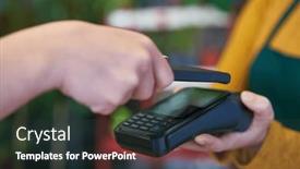  Presentation with cashless - Theme with cashless-and-contactless-payment background and a tawny brown colored foreground