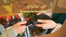  Presentation with credit card - Slide deck consisting of cashless-payment-with-credit-card background and a red colored foreground