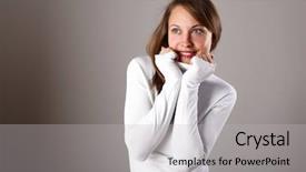  Presentation with studio - Audience pleasing presentation consisting of cashmere - studio portrait of young girl backdrop and a light gray colored foreground