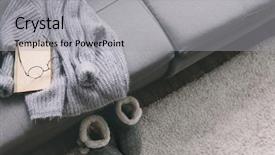  Presentation with weekend - Beautiful PPT theme featuring cashmere sweater and reading backdrop and a light gray colored foreground