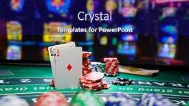  Presentation with casino black jack - Beautiful PPT layouts featuring casino-black-jack-table backdrop and a navy blue colored foreground