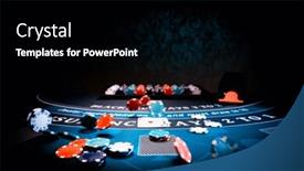  Presentation with casino black jack - Audience pleasing slide set consisting of casino-black-jack-table backdrop and a black colored foreground