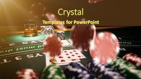  Presentation with casino black jack - Slide deck enhanced with casino-black-jack-table background and a tawny brown colored foreground