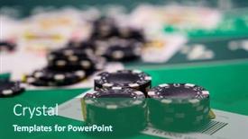  Presentation with casino black jack - Audience pleasing PPT theme consisting of casino-black-jack-table backdrop and a ocean colored foreground