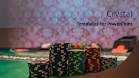 Presentation with casino black jack - Beautiful PPT layouts featuring casino-black-jack-table backdrop and a light blue colored foreground