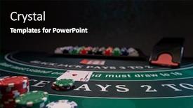  Presentation with casino black jack - Amazing slides having casino-black-jack-table backdrop and a black colored foreground