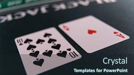  Presentation with casino black jack - Beautiful PPT layouts featuring casino-black-jack-table backdrop and a wine colored foreground