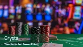  Presentation with casino black jack - Slide set featuring casino-black-jack-table background and a ocean colored foreground