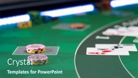  Presentation with casino black jack - Cool new theme with casino-black-jack-table backdrop and a ocean colored foreground