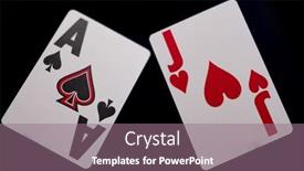  Presentation with blackjack - Amazing presentation theme having casino-blackjack-cards-over-black backdrop and a gray colored foreground
