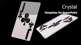  Presentation with blackjack - PPT layouts enhanced with casino-blackjack-cards-over-black background and a black colored foreground