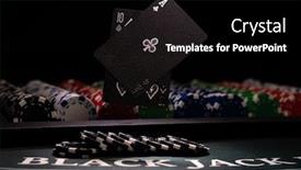  Presentation with blackjack - Cool new presentation with casino-blackjack-table-with-black backdrop and a black colored foreground