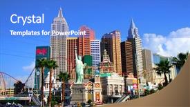  Presentation with new york university - Slide deck featuring casino building - hotel new york new york background and a  colored foreground