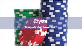  Presentation with chip - Presentation featuring casino chip stacks on white background and a ocean colored foreground
