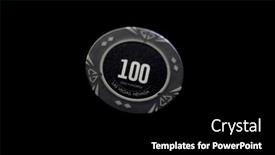  Presentation with chip - Audience pleasing slides consisting of casino-chip-value-100-over backdrop and a black colored foreground