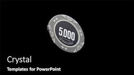  Presentation with chip - PPT theme having casino-chip-value-5-000 background and a black colored foreground